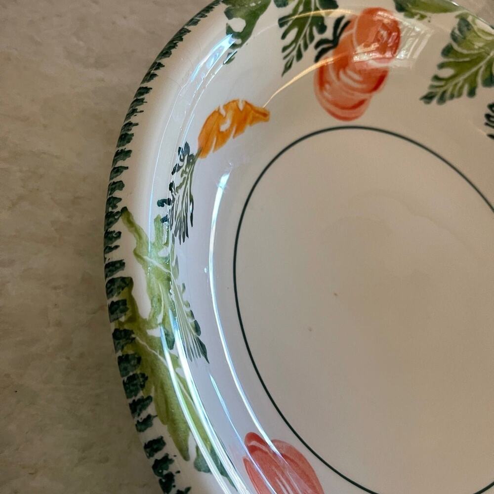 Vintage Pottery Barn 13-1/2” large bowl carrots and pumpkins pasta serving bowl - Picture 6 of 16